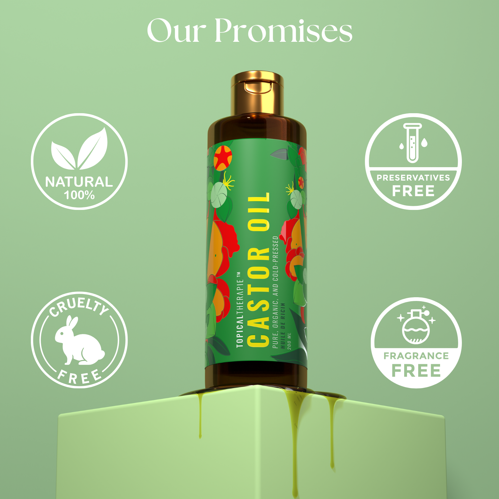 Castor Carrier Oil for Hair and Eyelashes