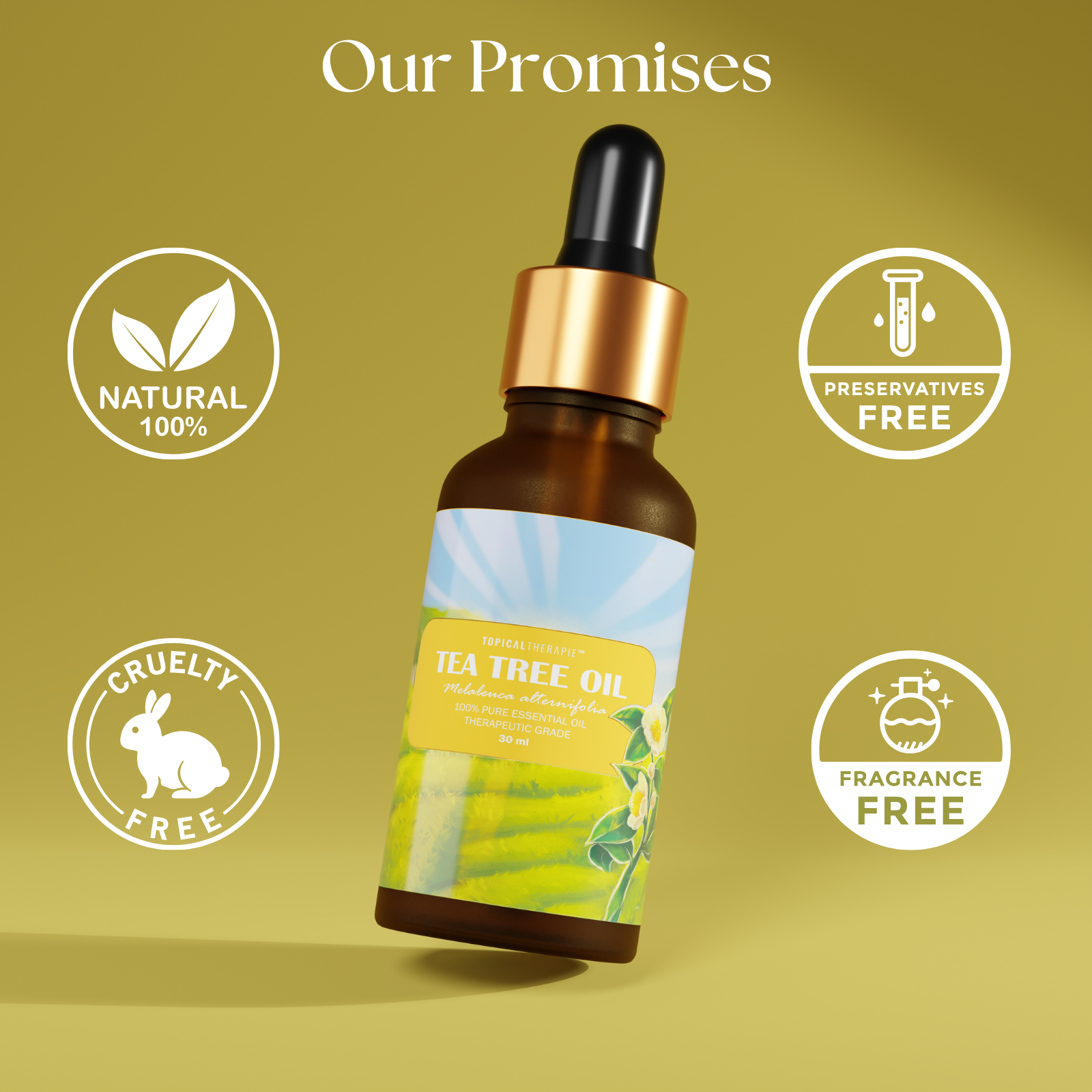 High-quality Tea Tree essential oil, perfect for natural cleansing and soothing solutions