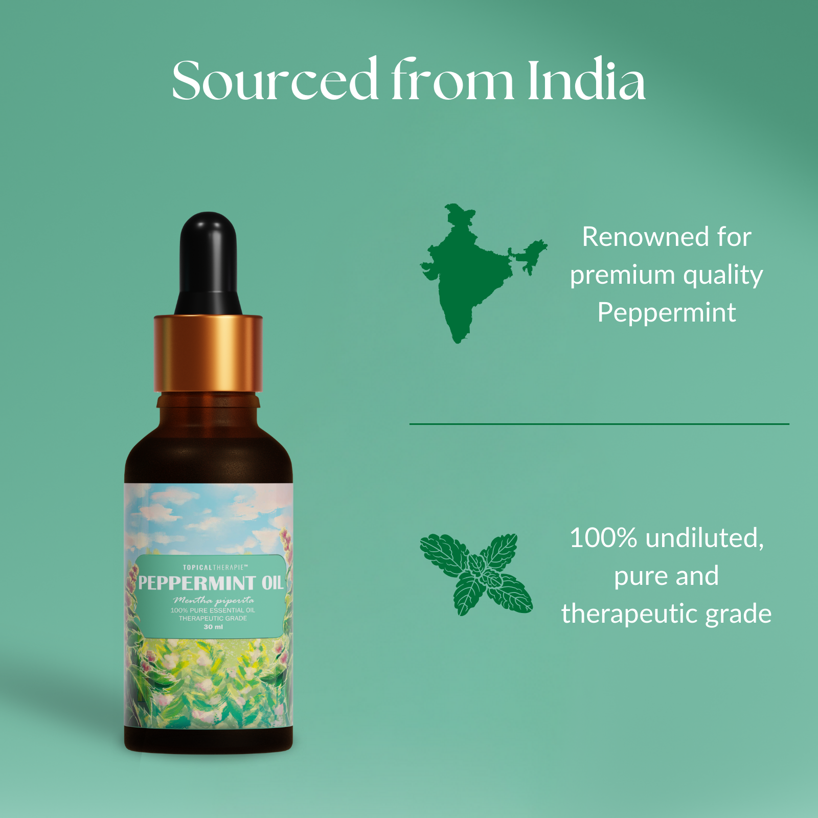 Peppermint essential oil, showcasing its benefits for aromatherapy and overall wellness