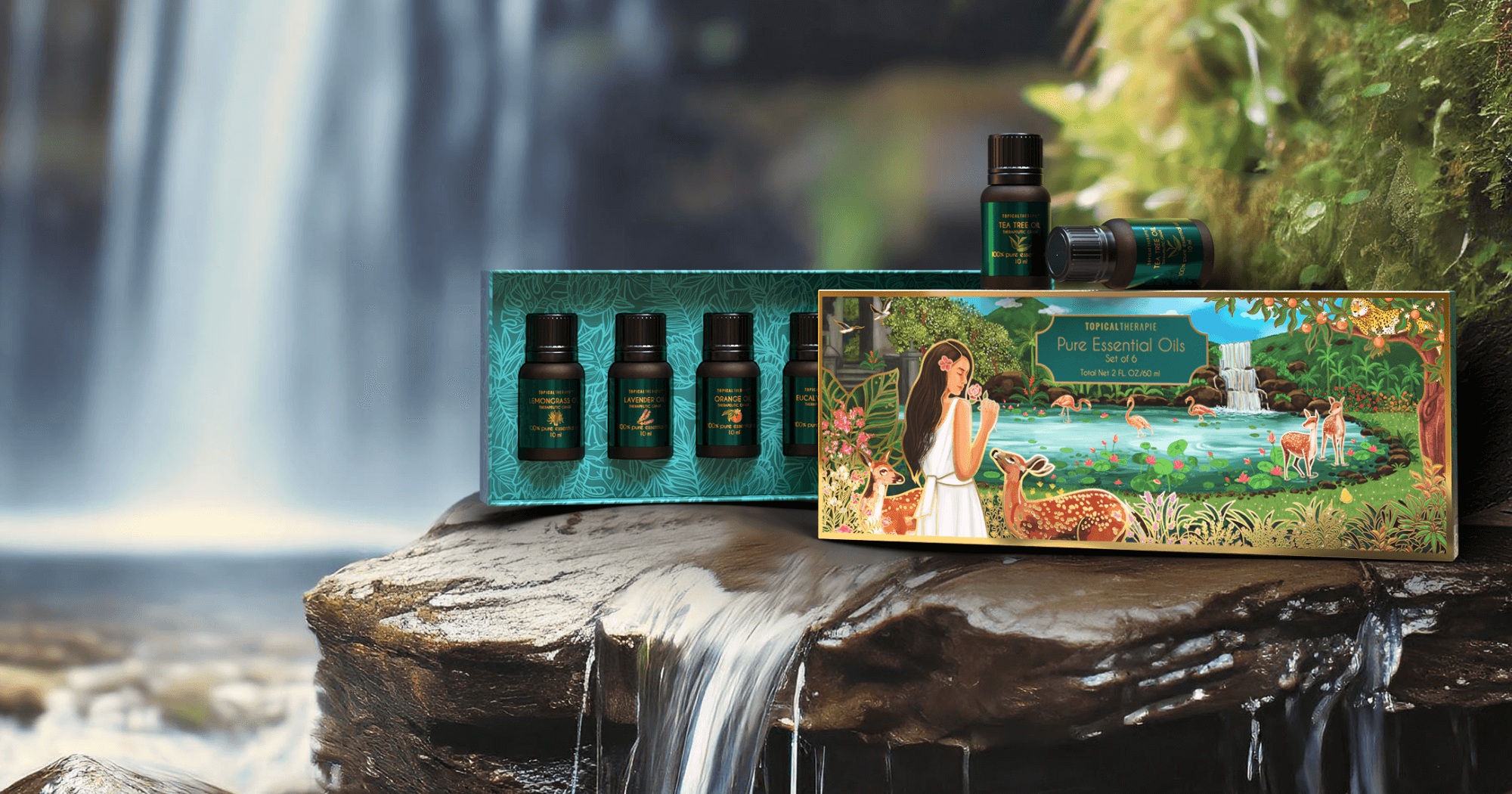 A bottle of 100% pure eucalyptus essential oil with a dropper cap