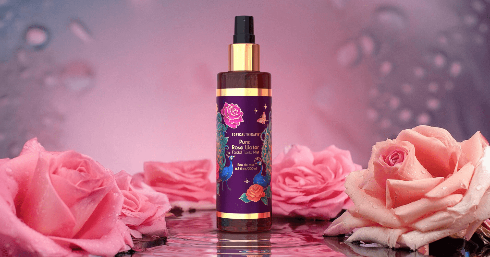 Bottle of Pure Rose Water spray